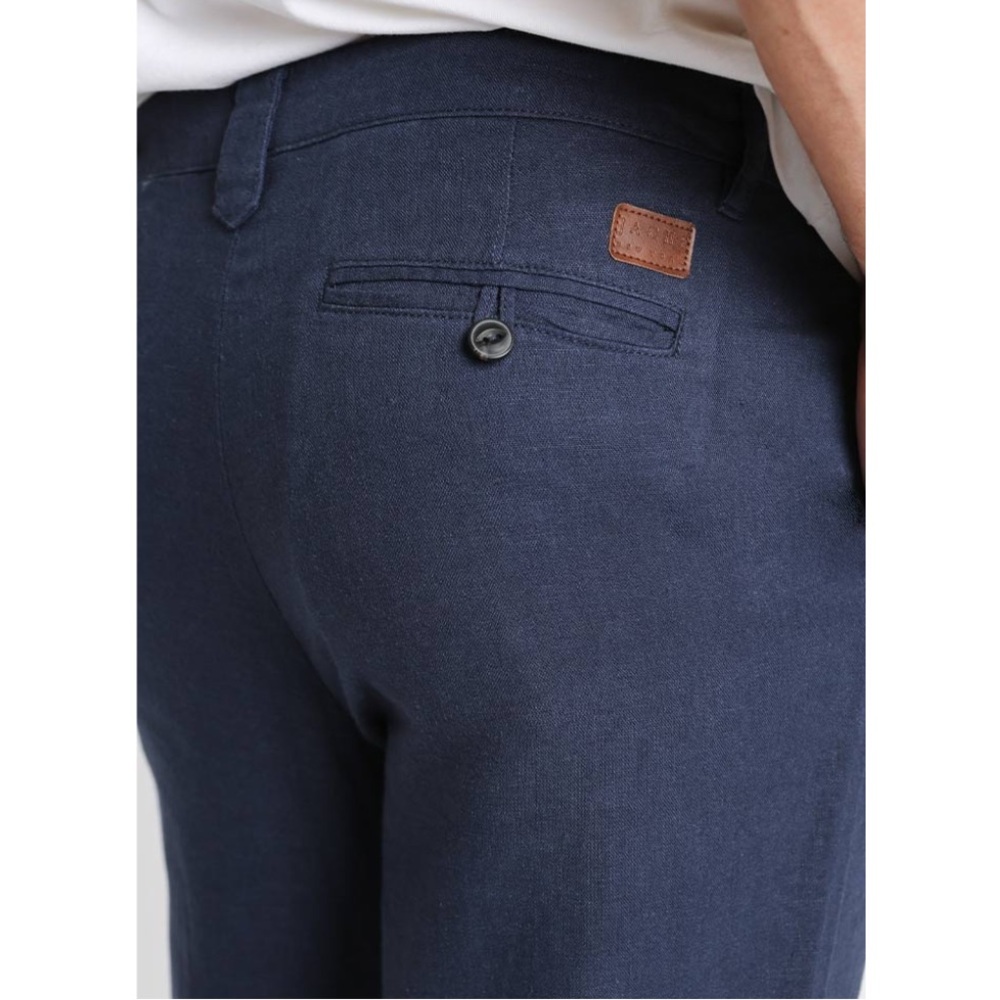 Jach’s New York Straight Fit Linen Blend Bowie Chino Pant in Indigo Size 33 - Picture 8 of 8